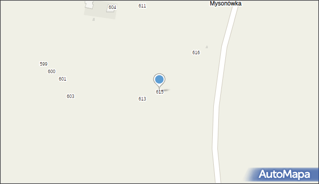 Borowa, Borowa, 615, mapa Borowa
