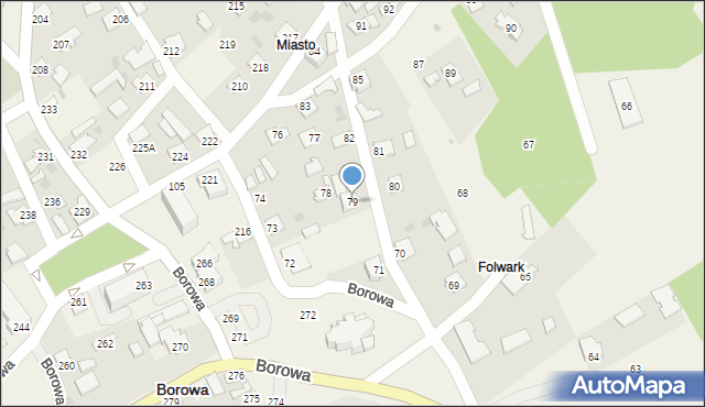Borowa, Borowa, 79, mapa Borowa