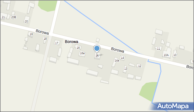 Borowa, Borowa, 15, mapa Borowa
