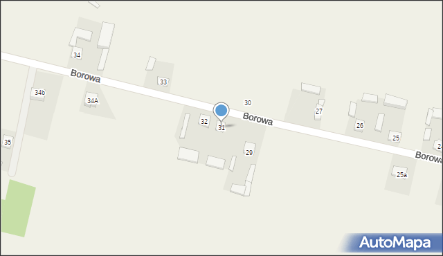 Borowa, Borowa, 31, mapa Borowa