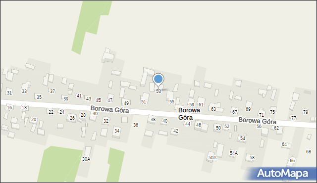 Borowa Góra, Borowa Góra, 53, mapa Borowa Góra