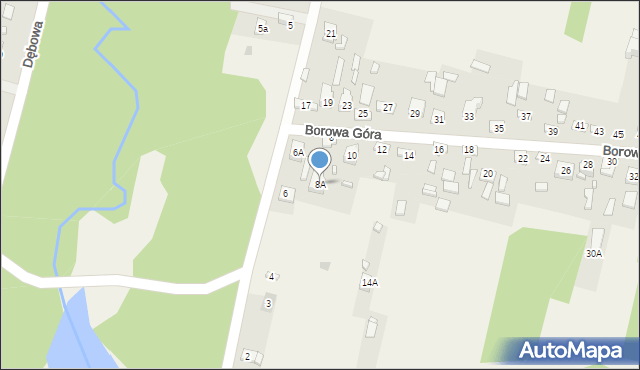 Borowa Góra, Borowa Góra, 8A, mapa Borowa Góra