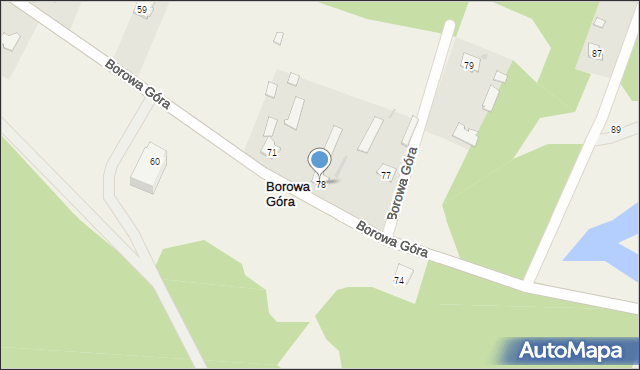 Borowa Góra, Borowa Góra, 78, mapa Borowa Góra