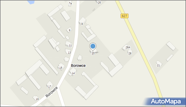 Borowce, Borowce, 10, mapa Borowce