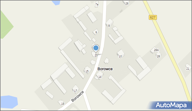 Borowce, Borowce, 13, mapa Borowce