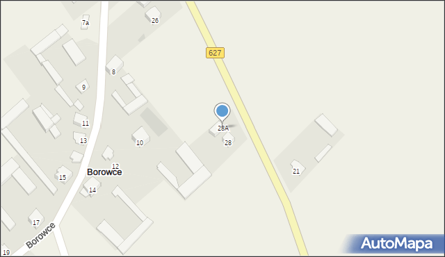 Borowce, Borowce, 28A, mapa Borowce
