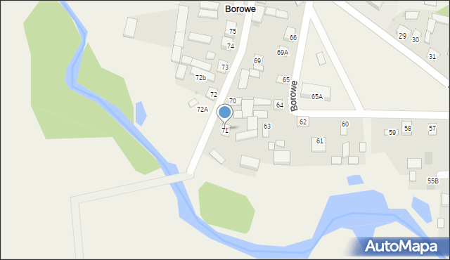 Borowe, Borowe, 71, mapa Borowe