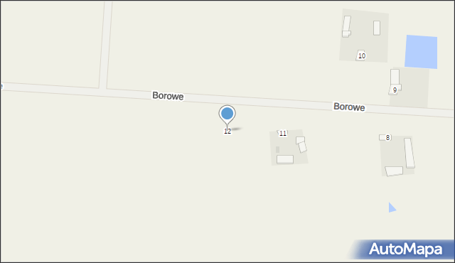 Borowe, Borowe, 12, mapa Borowe