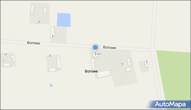 Borowe, Borowe, 7, mapa Borowe