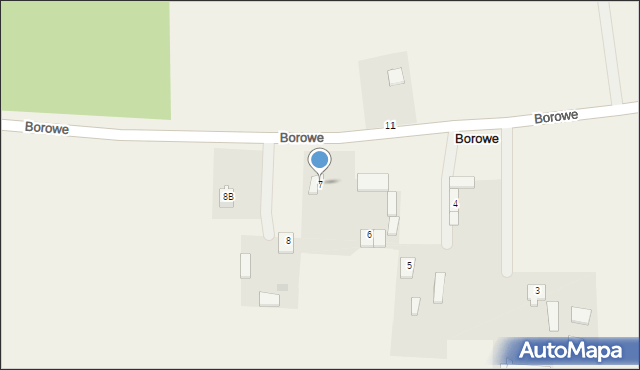 Borowe, Borowe, 7, mapa Borowe