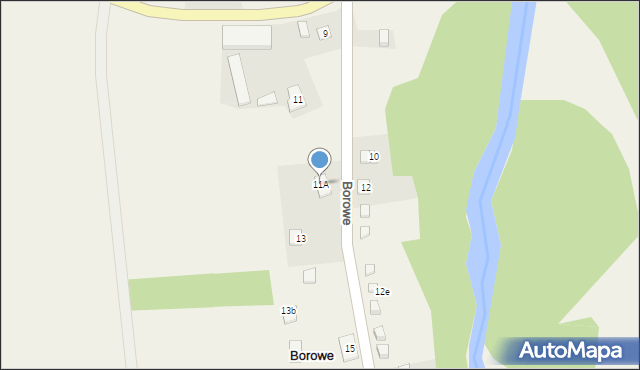 Borowe, Borowe, 11A, mapa Borowe