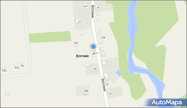 Borowe, Borowe, 15, mapa Borowe