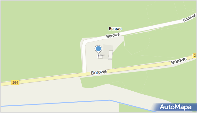 Borowe, Borowe, 1, mapa Borowe