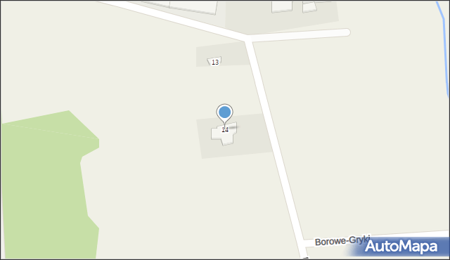 Borowe-Chrzczany, Borowe-Gryki, 14, mapa Borowe-Chrzczany