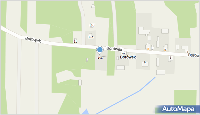 Borówek, Borówek, 10a, mapa Borówek