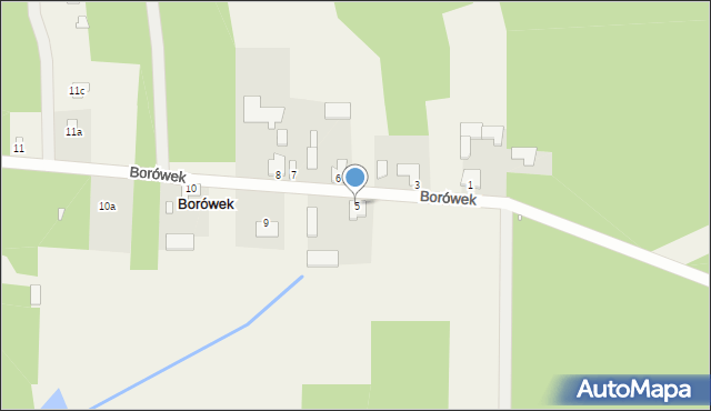 Borówek, Borówek, 5, mapa Borówek