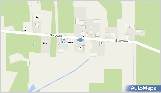 Borówek, Borówek, 9, mapa Borówek