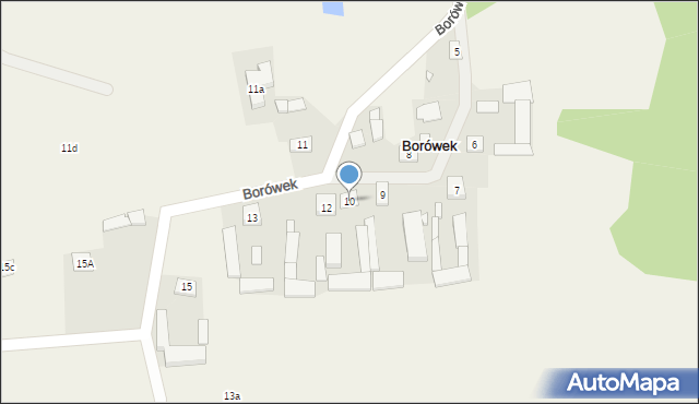 Borówek, Borówek, 10, mapa Borówek