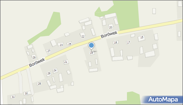 Borówek, Borówek, 19, mapa Borówek