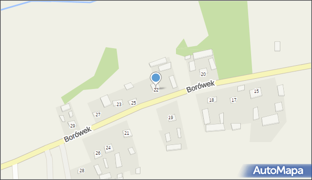 Borówek, Borówek, 22, mapa Borówek