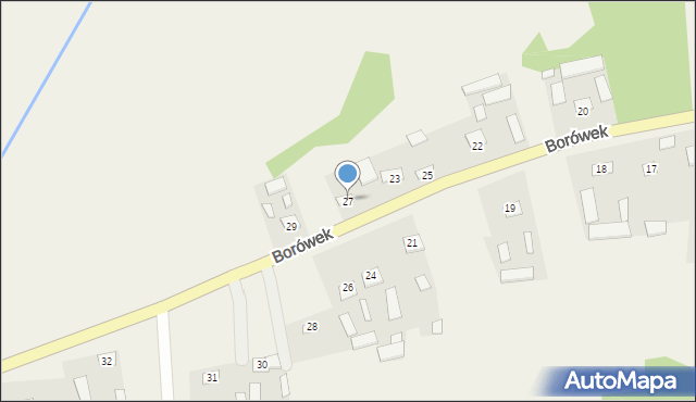 Borówek, Borówek, 27, mapa Borówek