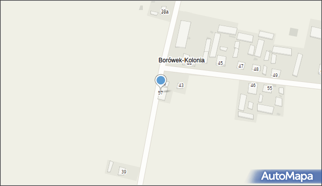 Borówek, Borówek, 57, mapa Borówek