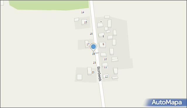 Borówek, Borówek, 18, mapa Borówek