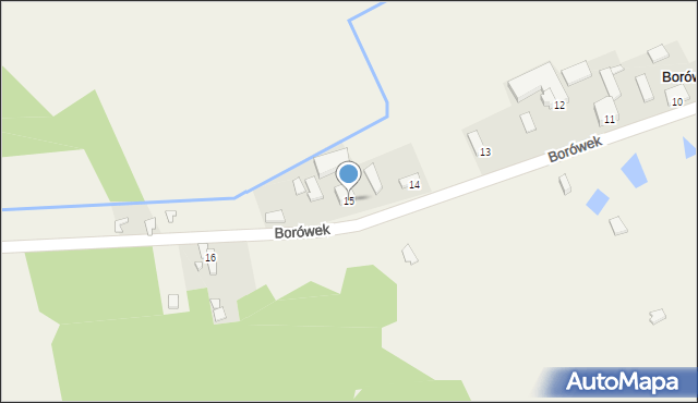 Borówek, Borówek, 15, mapa Borówek