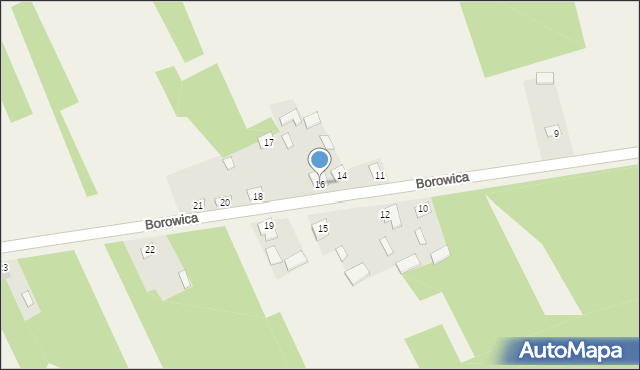 Borowica, Borowica, 16, mapa Borowica