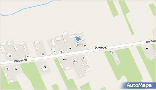 Borowica, Borowica, 27, mapa Borowica