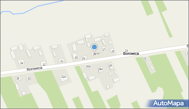 Borowica, Borowica, 28, mapa Borowica
