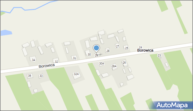 Borowica, Borowica, 29, mapa Borowica