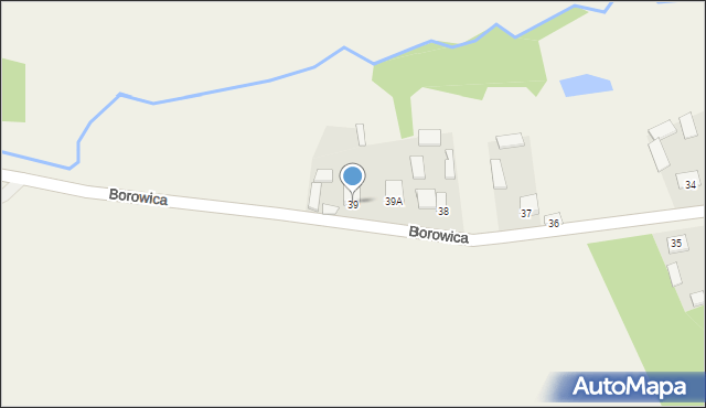 Borowica, Borowica, 39, mapa Borowica