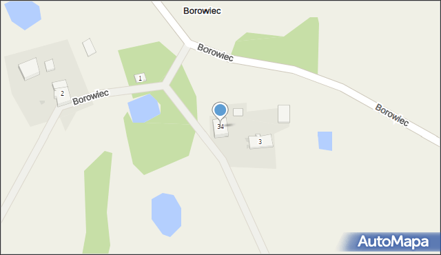 Borowiec, Borowiec, 34, mapa Borowiec