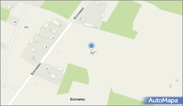 Borowiec, Borowiec, 11a, mapa Borowiec