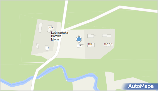 Borowiec, Borowiec, 12A, mapa Borowiec