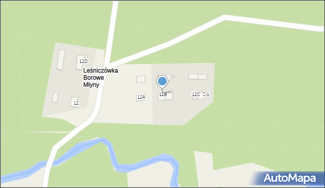 Borowiec, Borowiec, 12B, mapa Borowiec