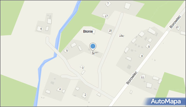 Borowiec, Borowiec, 3a, mapa Borowiec