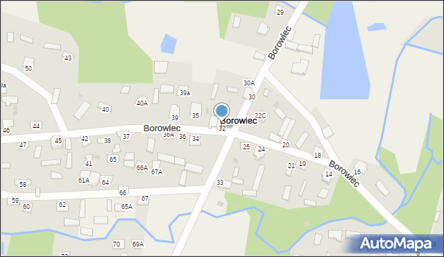 Borowiec, Borowiec, 32, mapa Borowiec