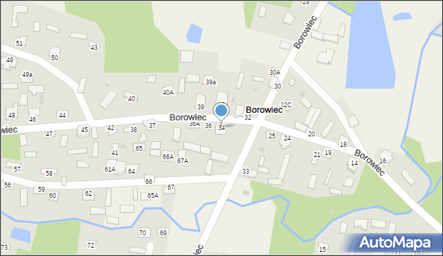 Borowiec, Borowiec, 34, mapa Borowiec