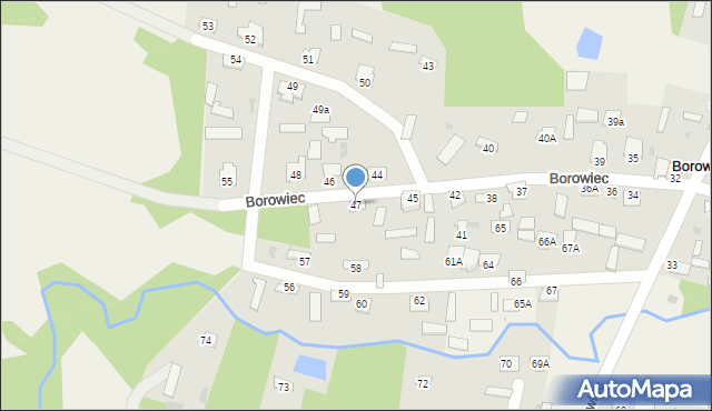 Borowiec, Borowiec, 47, mapa Borowiec