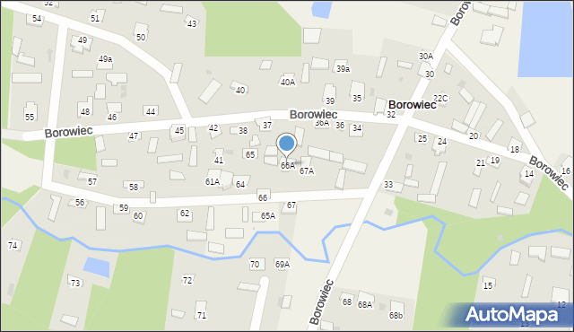 Borowiec, Borowiec, 66A, mapa Borowiec