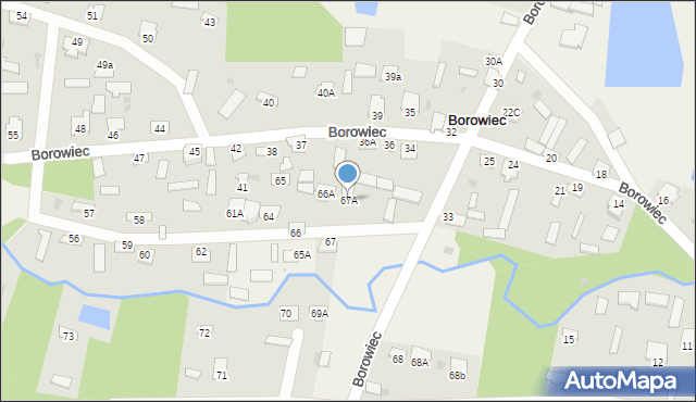 Borowiec, Borowiec, 67A, mapa Borowiec