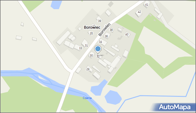 Borowiec, Borowiec, 32, mapa Borowiec