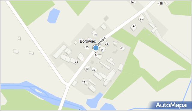 Borowiec, Borowiec, 34, mapa Borowiec