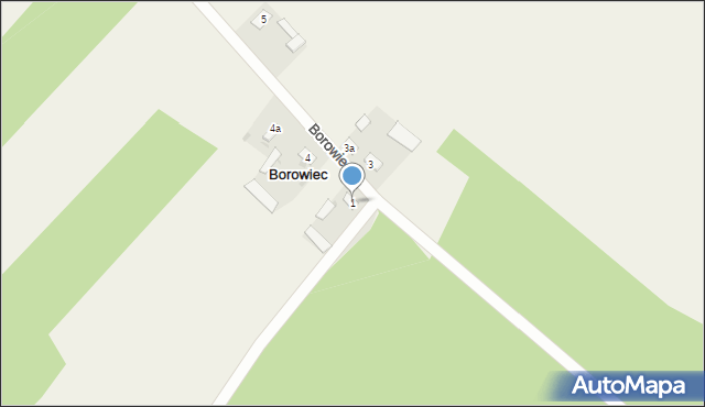 Borowiec, Borowiec, 1, mapa Borowiec