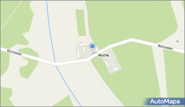 Borowiec, Borowiec, 13, mapa Borowiec