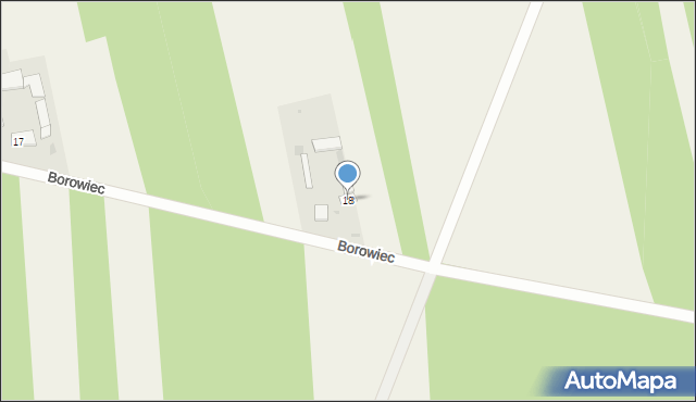 Borowiec, Borowiec, 18, mapa Borowiec