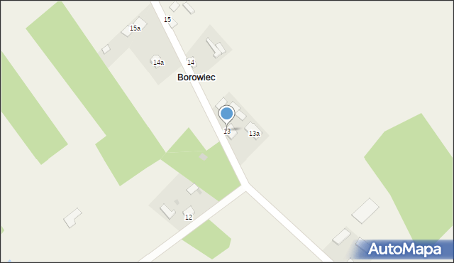 Borowiec, Borowiec, 13, mapa Borowiec