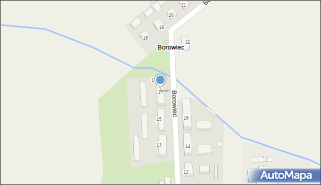 Borowiec, Borowiec, 17, mapa Borowiec